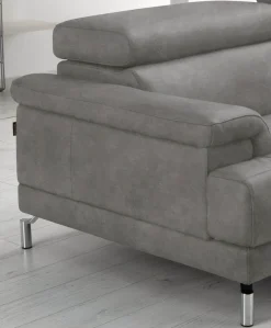 Egoitaliano 2,5-Sitzer »Soul, Design und Sitzkomfort auf hohem Niveau, tolle Details« inkl. Kopfteilverstellung für noch mehr Komfort, Designfuß