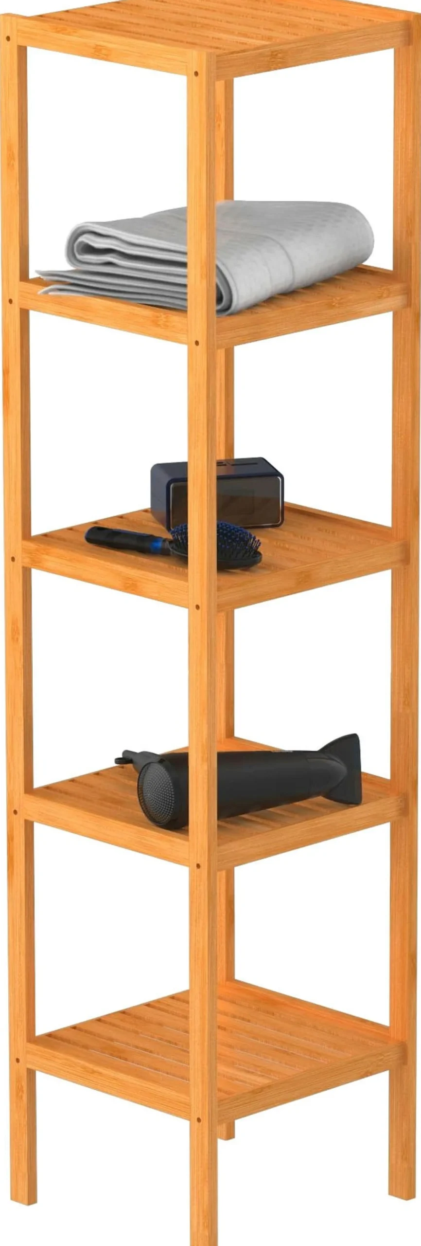 Eisl Badregal »Bambus« Bambus, Badregal schmal mit 5 Ablagefächern, 34 cm breit