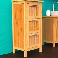 Eisl Unterschrank »Bambus« Badschrank schmal mit 3 Schubladen