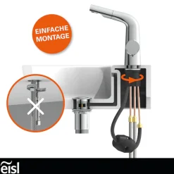 Eisl Waschtischarmatur »COOL« herausziehbare Brause, Mischbatterie, für Durchlauferhitzer geeignet