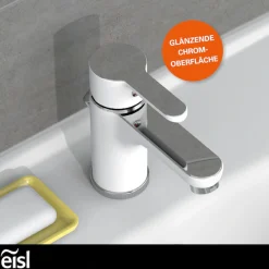 Eisl Waschtischarmatur »Diziani« mit Zugstange, Wasserhahn mit Ablaufgarnitur, Mischbatterie