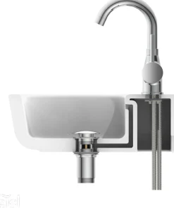 Eisl Waschtischarmatur »Futura« Wasserhahn mit Energiesparfunktion Cold Start, Mischbatterie