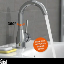 Eisl Waschtischarmatur »Futura« Wasserhahn mit Energiesparfunktion Cold Start, Mischbatterie