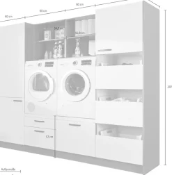 Express Küchen Schrank-Set »Arta« Komplett-Set, ohne Geräte, vormontiert, mit Soft-Close-Funktion, Stellbreite 245 cm, 9 Stk. tlg.