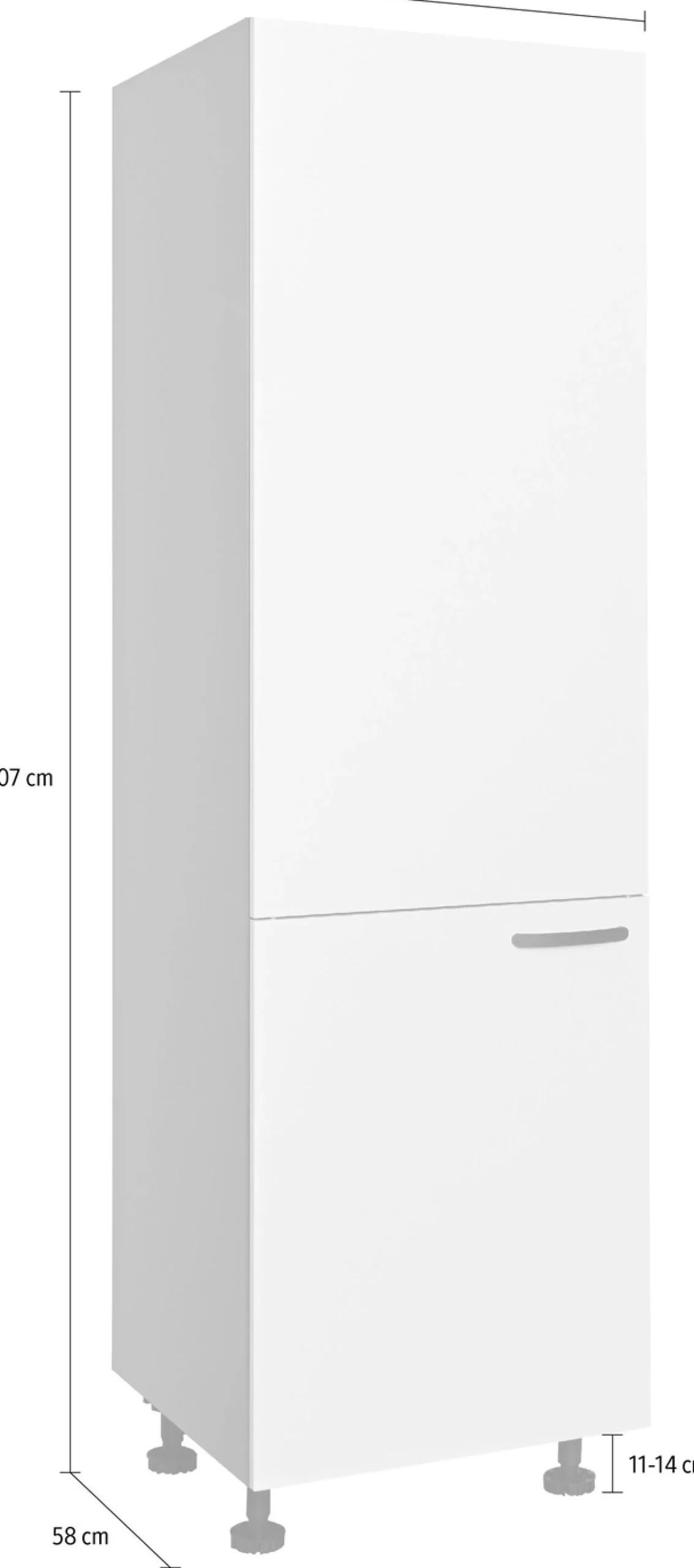 Express Küchen Vorratsschrank »ARTA« vormontiert, Breite 60 cm, Höhe 207 cm