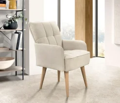 exxpo - sofa fashion Armlehnstuhl »Latte« () Esszimmerstuhl, Esszimmersessel