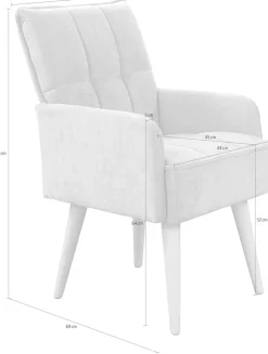 exxpo - sofa fashion Armlehnstuhl »Latte« () Esszimmerstuhl, Esszimmersessel