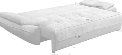 exxpo - sofa fashion Big-Sofa »Elma Mega Schlafsofa, Breite 280, bequem und komfortabel« inkl. Bettfunktion und Bettkasten,toller Sitzkomfort, Steppung im Sitz