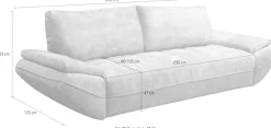 exxpo - sofa fashion Big-Sofa »Elma Mega Schlafsofa, Breite 280, bequem und komfortabel« inkl. Bettfunktion und Bettkasten,toller Sitzkomfort, Steppung im Sitz