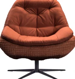 exxpo - sofa fashion Drehsessel »Dim, Loungesessel im Materialmix, Design und Komfort, Solitärmöbel« Drehsessel bequem gepolstert mit elegantem Metall-Sternfuss