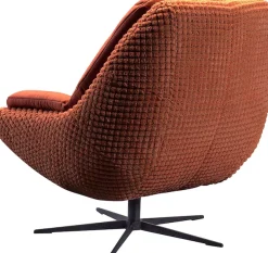 exxpo - sofa fashion Drehsessel »Dim, Loungesessel im Materialmix, Design und Komfort, Solitärmöbel« Drehsessel bequem gepolstert mit elegantem Metall-Sternfuss