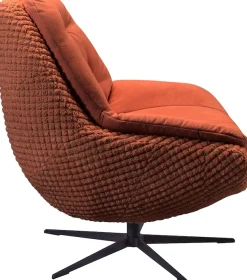 exxpo - sofa fashion Drehsessel »Dim, Loungesessel im Materialmix, Design und Komfort, Solitärmöbel« Drehsessel bequem gepolstert mit elegantem Metall-Sternfuss