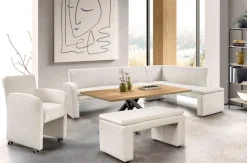 exxpo - sofa fashion Eckbank »Cortado, elegant und modern mit hohem Sitzkomfort« hohe Bodenfreiheit, schöne Detailverarbeitung, wahlweise Lederbezug