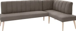exxpo - sofa fashion Eckbank »Costa, moderne Rückensteppung, bequem und elegant, hoher Holzfuß« hochwertig verarbeitet, Frei im Raum stellbar