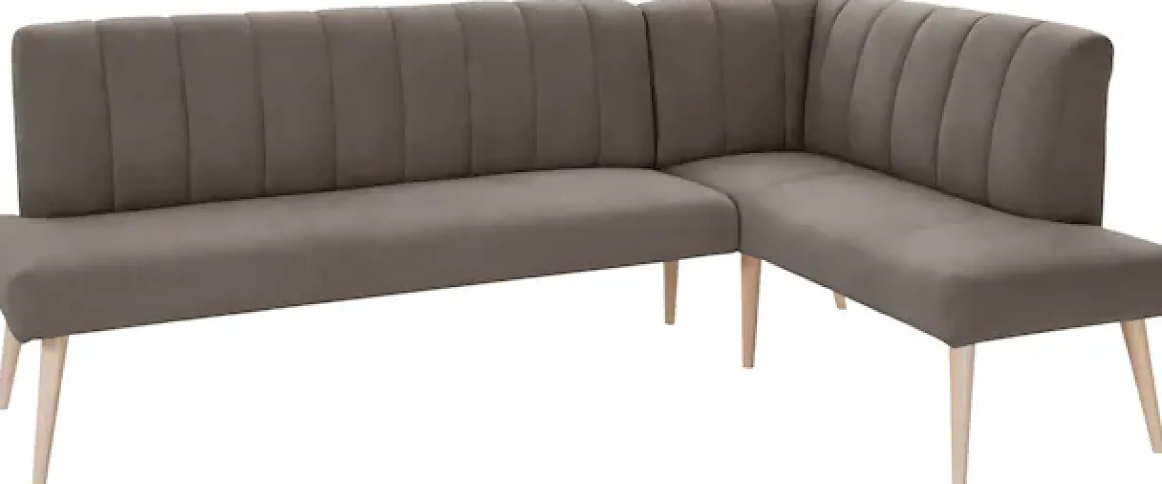 exxpo - sofa fashion Eckbank »Costa, moderne Rückensteppung, bequem und elegant, hoher Holzfuß« hochwertig verarbeitet, Frei im Raum stellbar