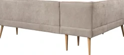 exxpo - sofa fashion Eckbank »Latte« moderne Sitz- und Rückensteppung, bequem und elegant, hoher Holzfuß