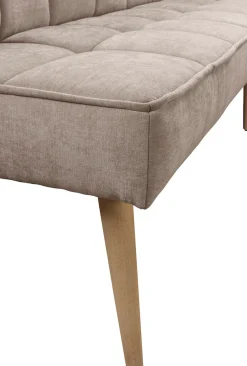 exxpo - sofa fashion Eckbank »Latte« moderne Sitz- und Rückensteppung, bequem und elegant, hoher Holzfuß