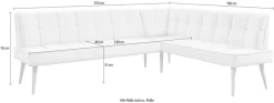 exxpo - sofa fashion Eckbank »Latte« moderne Sitz- und Rückensteppung, bequem und elegant, hoher Holzfuß