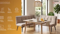 exxpo - sofa fashion Eckbank »Mocca Essbank, Sitzbank« hoher Sitzkomfort, bequem und elegant, hochwertige Detailverarbeitung