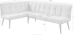 exxpo - sofa fashion Eckbank »Mocca Essbank, Sitzbank« hoher Sitzkomfort, bequem und elegant, hochwertige Detailverarbeitung
