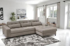 exxpo - sofa fashion Ecksofa »Bonito, mit Rücken- und Sitztiefenverstellung, inkl. Bett & Bettkasten« Sitztiefenverstellung,Höhenverstellung