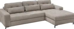 exxpo - sofa fashion Ecksofa »Bonito, mit Rücken- und Sitztiefenverstellung, inkl. Bett & Bettkasten« Sitztiefenverstellung,Höhenverstellung