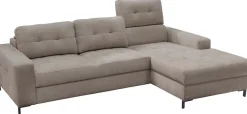 exxpo - sofa fashion Ecksofa »Bonito, mit Rücken- und Sitztiefenverstellung, inkl. Bett & Bettkasten« Sitztiefenverstellung,Höhenverstellung