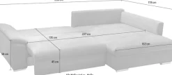 exxpo - sofa fashion Ecksofa »Casa Grande inkl. Bettfunktion & Bettkasten, bequem« Breite 268cm, L-Form, guter Sitzkomfort, große Liegefläche