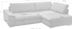 exxpo - sofa fashion Ecksofa »Casa Grande inkl. Bettfunktion & Bettkasten, bequem« Breite 268cm, L-Form, guter Sitzkomfort, große Liegefläche
