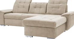 exxpo - sofa fashion Ecksofa »Derby Inkl. Kopfteilverstellung, wahlw. Bett & Bettkasten, L-Form« EXTRA an Komfort zum Relaxen, Entspannen und Wohlfühlen