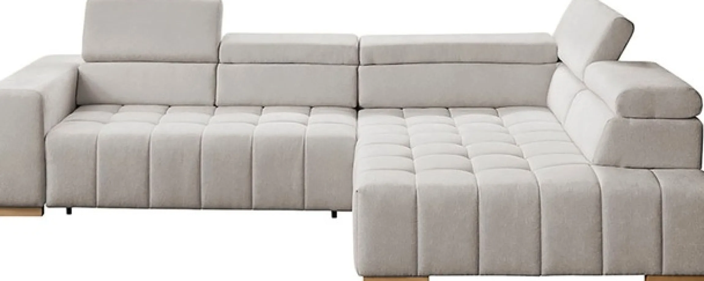 exxpo - sofa fashion Ecksofa »Elianos, hoher Sitzkomfort, aufwendige Kreuzsteppung im Sitz, L-Form« Kopfteile & Sitztiefe verstellbar, ohne Bettfunktion