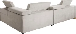 exxpo - sofa fashion Ecksofa »Elianos, hoher Sitzkomfort, aufwendige Kreuzsteppung im Sitz, L-Form« Kopfteile & Sitztiefe verstellbar, ohne Bettfunktion