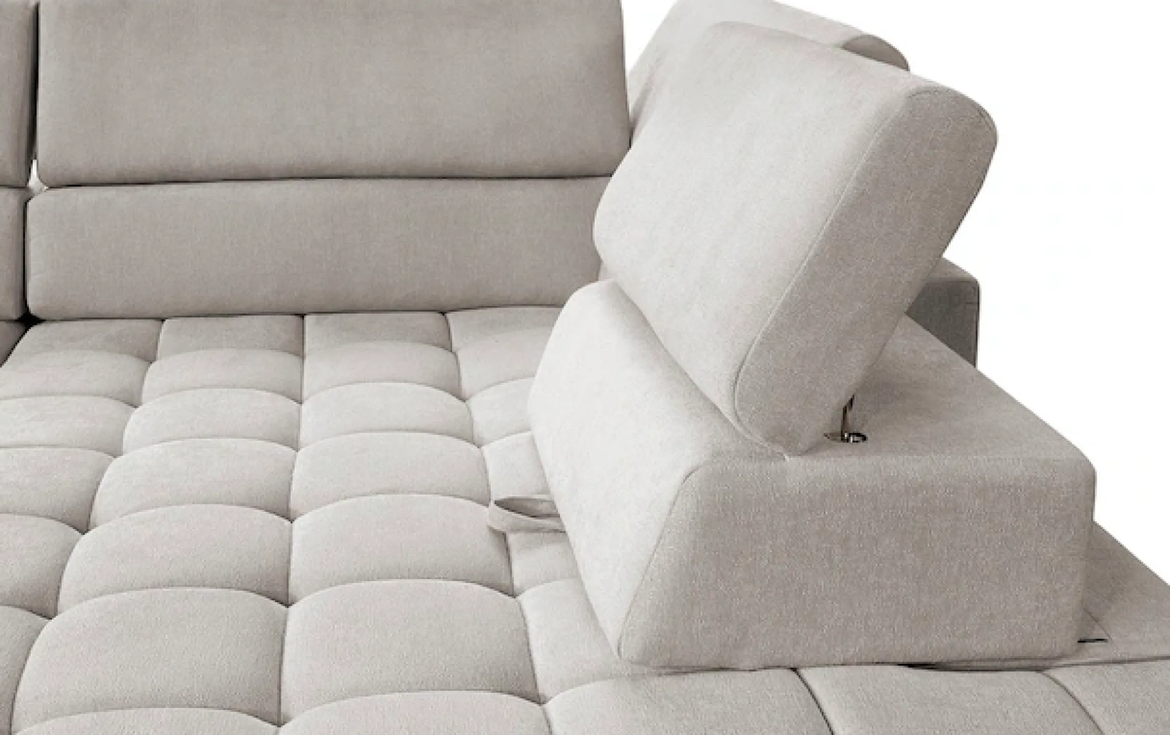 exxpo - sofa fashion Ecksofa »Elianos, hoher Sitzkomfort, aufwendige Kreuzsteppung im Sitz, L-Form« Kopfteile & Sitztiefe verstellbar, ohne Bettfunktion