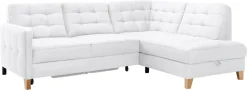 exxpo - sofa fashion Ecksofa »Elio, kompakt & bequem, zeitloses Design, Breite 228cm, L-Form« wahlweise mit Bettfunktion und Bettkasten