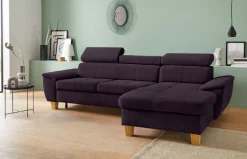 exxpo - sofa fashion Ecksofa »Enya, aufwendige Detailverarbeitung, hoher Sitzkomfort, bequem, L-Form« inkl. Kopfteilverstellung, wahlweise mit Bettfunktion und Bettkasten