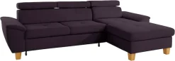 exxpo - sofa fashion Ecksofa »Enya, aufwendige Detailverarbeitung, hoher Sitzkomfort, bequem, L-Form« inkl. Kopfteilverstellung, wahlweise mit Bettfunktion und Bettkasten