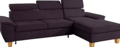 exxpo - sofa fashion Ecksofa »Enya, aufwendige Detailverarbeitung, hoher Sitzkomfort, bequem, L-Form« inkl. Kopfteilverstellung, wahlweise mit Bettfunktion und Bettkasten