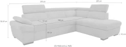 exxpo - sofa fashion Ecksofa inkl. Kopf- und Armteilverstellung, wahlweise mit Bettfunktion