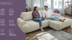 exxpo - sofa fashion Ecksofa inkl. Bettfunktion und Bettkasten,toller Sitzkomfort, Steppung im Sitz