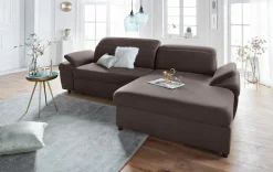 exxpo - sofa fashion Ecksofa »Kyoto, inkl. Kopfteil- und Armteilverstellung, hoher Sitzkomfort« wahlweise mit Bettfunktion und Bettkasten, hochwertige Bezüge, L-Form