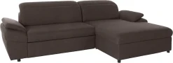 exxpo - sofa fashion Ecksofa »Kyoto, inkl. Kopfteil- und Armteilverstellung, hoher Sitzkomfort« wahlweise mit Bettfunktion und Bettkasten, hochwertige Bezüge, L-Form