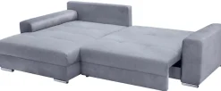 exxpo - sofa fashion Ecksofa »Larnaca, inkl. Bettfunktion & Bettkasten, bequem, Breite 269cm« mit extrabreiten Rückenkissen und 2 Zierkissen
