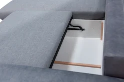 exxpo - sofa fashion Ecksofa »Larnaca, inkl. Bettfunktion & Bettkasten, bequem, Breite 269cm« mit extrabreiten Rückenkissen und 2 Zierkissen