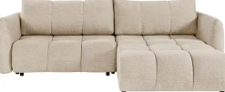exxpo - sofa fashion Ecksofa »Livonia, B/T: 260/187, modern & praktisch für kleine Räume« Mit Bettfunktion & Bettkasten,hoher Sitzkomfort,inkl. Steppung, L-Form