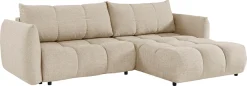 exxpo - sofa fashion Ecksofa »Livonia, B/T: 260/187, modern & praktisch für kleine Räume« Mit Bettfunktion & Bettkasten,hoher Sitzkomfort,inkl. Steppung, L-Form