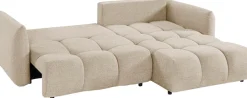 exxpo - sofa fashion Ecksofa »Livonia, B/T: 260/187, modern & praktisch für kleine Räume« Mit Bettfunktion & Bettkasten,hoher Sitzkomfort,inkl. Steppung, L-Form