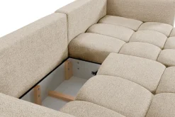 exxpo - sofa fashion Ecksofa »Livonia, B/T: 260/187, modern & praktisch für kleine Räume« Mit Bettfunktion & Bettkasten,hoher Sitzkomfort,inkl. Steppung, L-Form