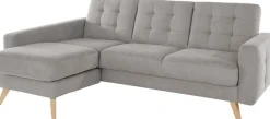 exxpo - sofa fashion Ecksofa »Nappa, kompakt und komfortabel, bequem, zeitloses Design, L-Form« tolle Detailverarbeitung, inkl. Bettfunktion und Bettkasten