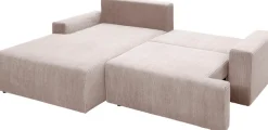 exxpo - sofa fashion Ecksofa »Orinoko, aktuelles Design und hoher Sitzkomfort, L-Form« inkl. Bettfunktion und Bettkasten, schöne Farben im angesagten Cord