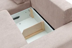 exxpo - sofa fashion Ecksofa »Orinoko, aktuelles Design und hoher Sitzkomfort, L-Form« inkl. Bettfunktion und Bettkasten, schöne Farben im angesagten Cord
